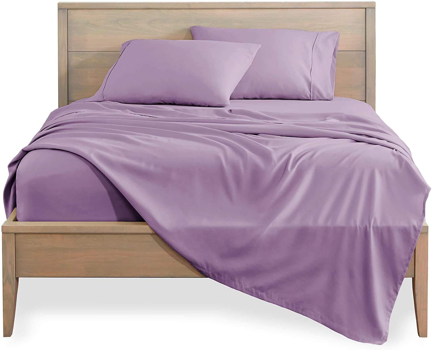 600 Thread Count Percale Cotton Sheets for Twin Size Bed - Ultra Soft & Breathable Twin XL Deep Pocket Bed Sheets Set, 4-Piece (Fitted Sheet, Flat Sheet, 2 Pillowcases) - Perfect for Dorm Rooms, Guest Beds & Everyday Comfort