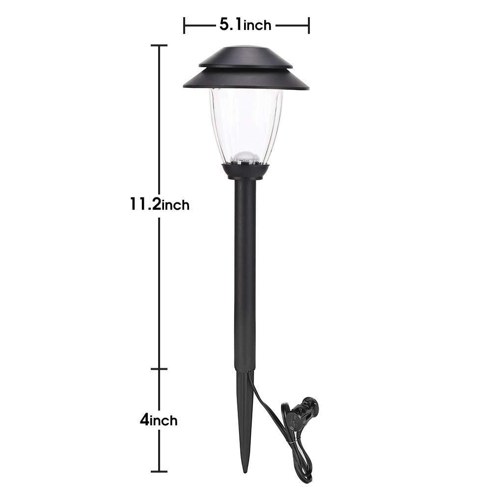 HECARIM 6 Pack Solar Pathway Lights - Waterproof Outdoor Landscape Lighting, Super Bright LED Garden Lights for Walkway Driveway Yard, Energy-Saving 5V Weatherproof Stake Lights (Dusk to Dawn Auto On/Off) - Perfect for Garden, Patio, Lawn, and Backyard Decor