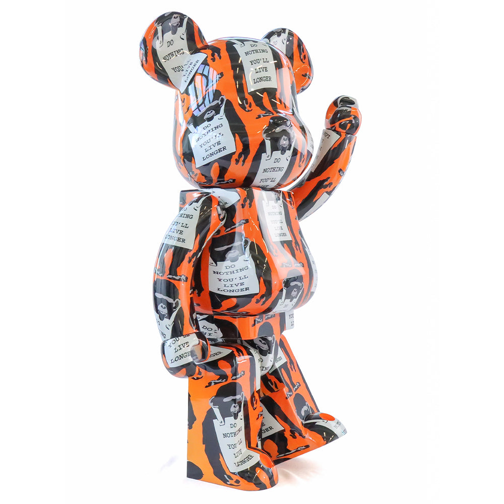 1000% Bearbrick Monkey Sign by Banksy - Limited Edition Designer Collectible Art Toy for Home Decor & Street Art Enthusiasts | Perfect for Display in Living Rooms, Offices, or Art Collections