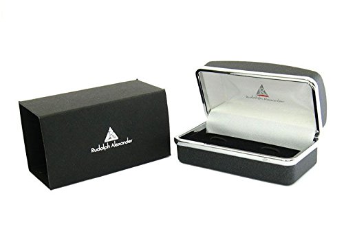 Premium Gunmetal Diamond Edge Cufflinks for Men - Elegant Dress Accessory with Gift Box - Perfect for Weddings, Business Meetings & Formal Events