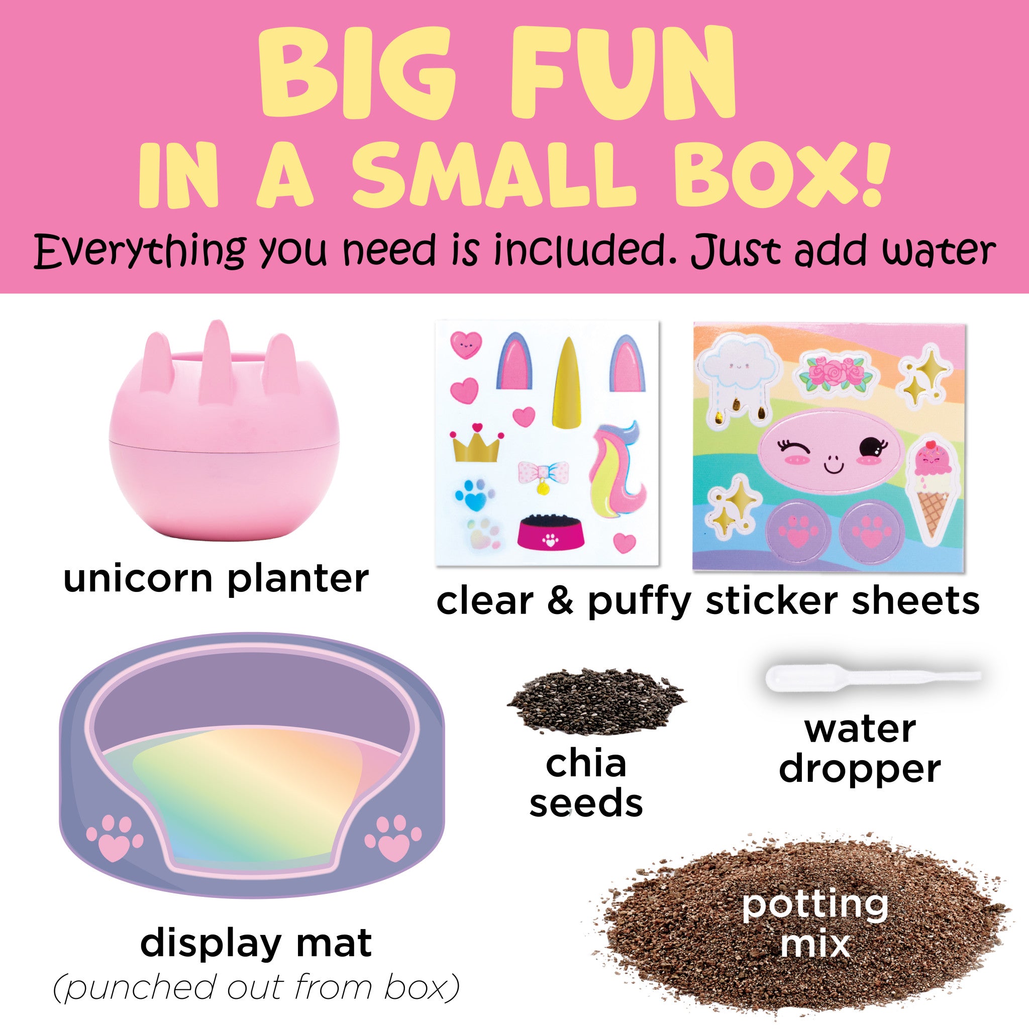Plant a Pet Unicorn Kit - Grow Your Own Magical Unicorn Garden - Fun DIY Gardening Gift for Kids & Adults - Perfect for Birthday Parties & Indoor Decor