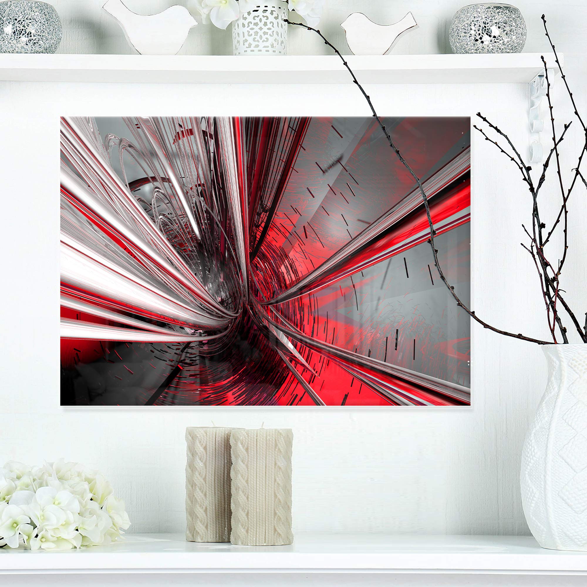 DesignArt Garden Near The House - Landscape Metal Wall Art Decor for Outdoor & Indoor Spaces - Perfect for Patio, Living Room, and Office Decor
