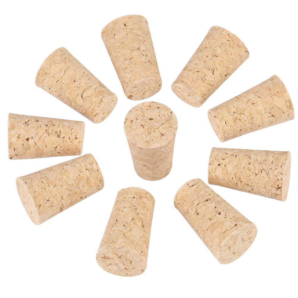 Premium Natural Cork Stoppers for Wine Bottles - 33mm Length, 22mm Top, 17mm Bottom - 20-Pack Wine Corks - Ideal for Home Brewing, Wine Storage & DIY Projects - Made in India