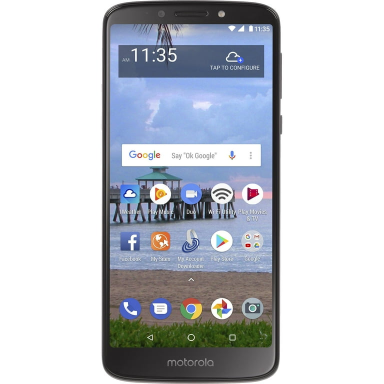 Motorola E5 Total Wireless Prepaid Smartphone - Unlocked GSM Android Cell Phone for Calls, Text & Internet | Perfect for Travel, Business & Everyday Use