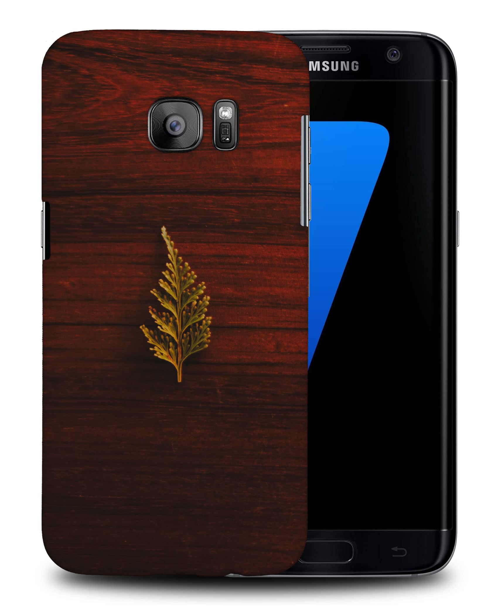 Vintage Leaf Wood Phone Case for Samsung Galaxy S7 Edge - Nature-Inspired Protective Cover for Everyday Use & Outdoor Adventures
