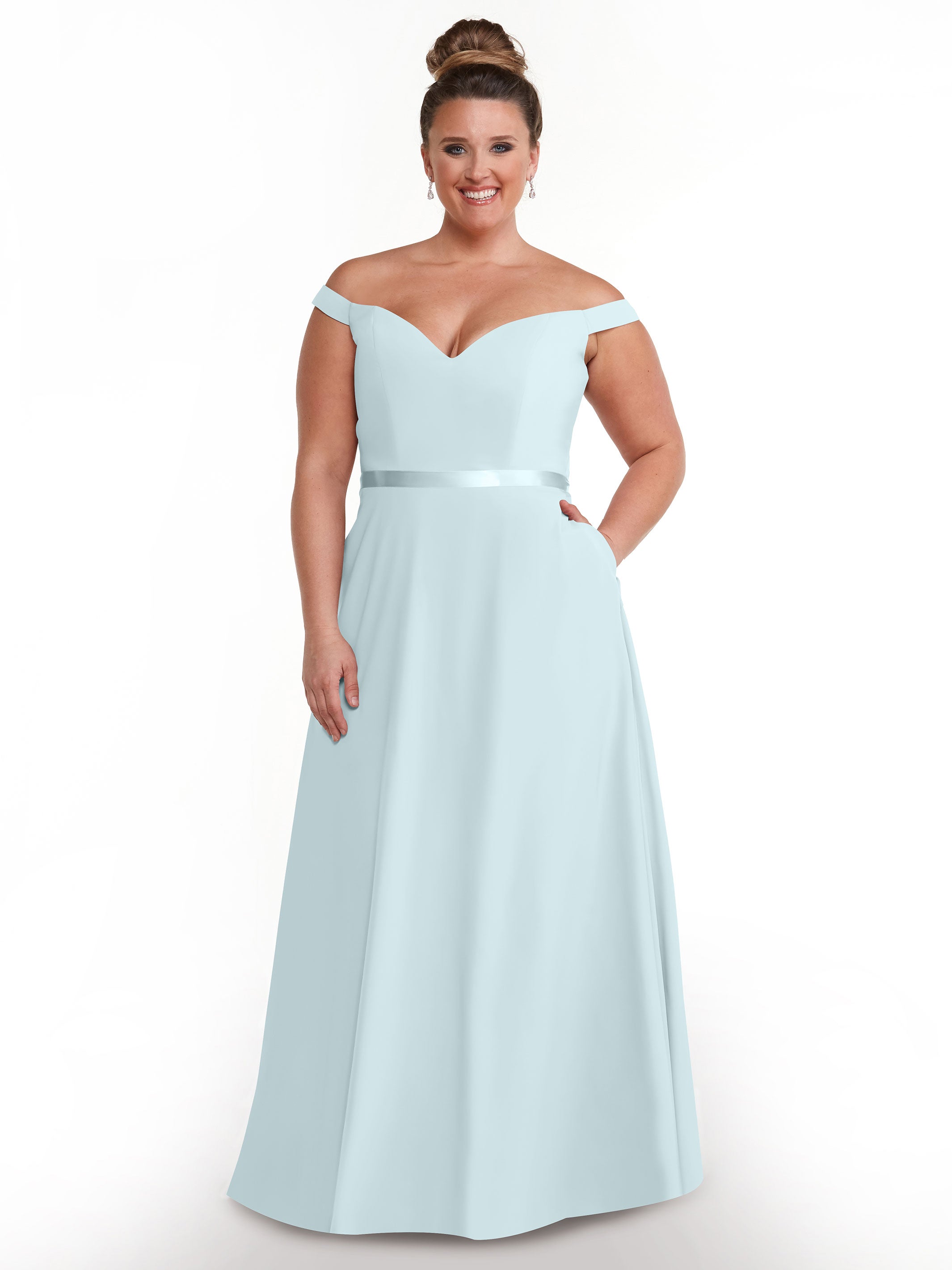 Elegant Off-the-Shoulder A-Line Chiffon Bridesmaid Dress with Sash - Size 80100 - Perfect for Weddings, Formal Events & Special Occasions