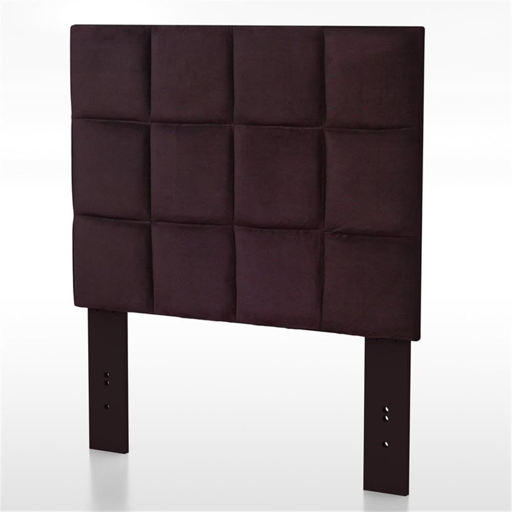 Fiorella Contemporary Square Tufted Fabric Twin Headboard - Purple Upholstered Bed Frame for Bedroom & Guest Room | Modern Bedroom Decor & Space-Saving Solution