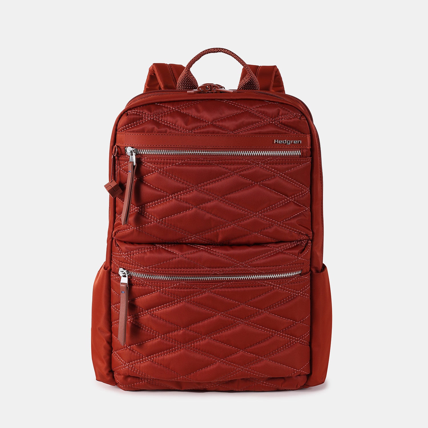 Hedgren Ava Square RFID Anti-Theft Backpack for Laptop up to 15.6 Inch - Stylish Red Travel Bag for Work, School & Commuting