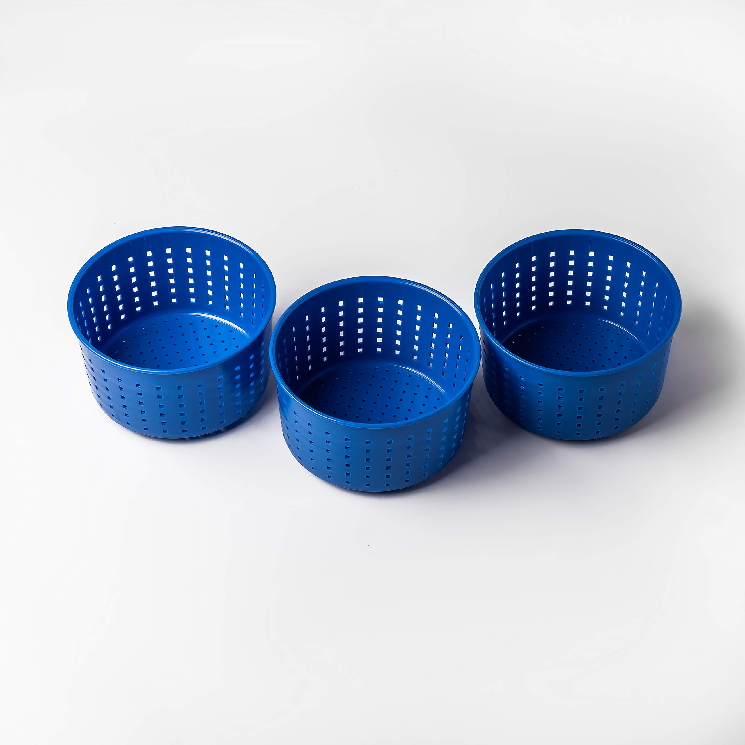 Premium Cheese Making Kit - 3-Piece Set with Cheese Molds, Cheesecloth & Press for Hard Cheese, Ricotta (0.5L/1.1lbs/0.14gal, Blue) | DIY Home Cheese Making Supplies for Beginners & Artisans | Perfect for Mozzarella, Cheddar & Goat Cheese Preparation