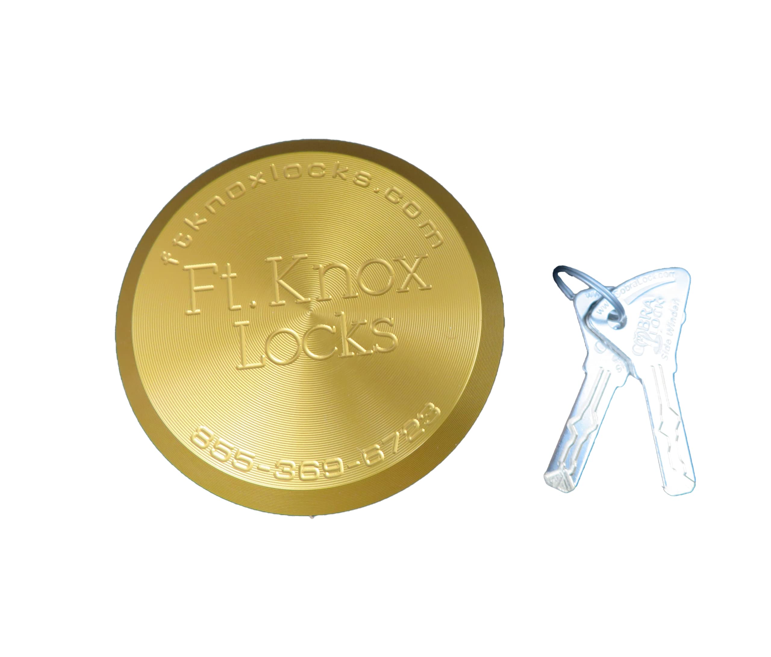 Ft. Knox Heavy Duty Gooseneck Square Tube Coupler Lock with Cobra Sidewinder Puck Lock - Secure Your Trailer, Equipment & Cargo | Anti-Theft Protection for Construction Sites, Farms & Transportation