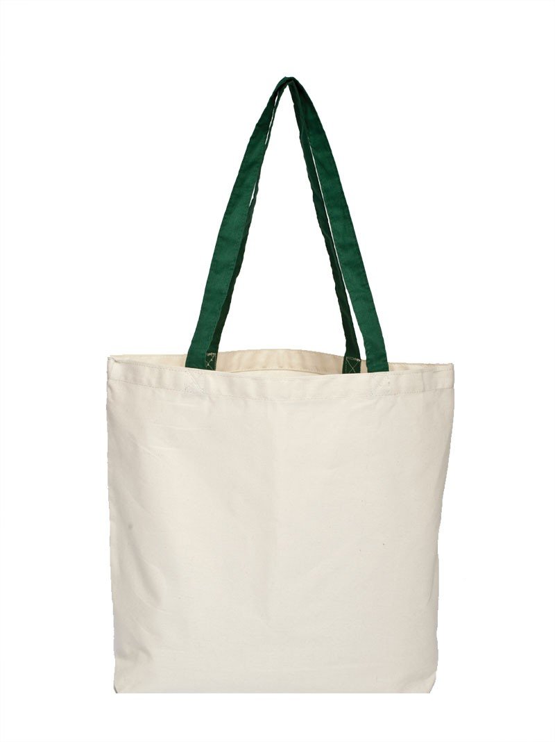 Eco-Friendly Canvas Tote Bag - Reusable Cotton Shopping Bag with Long Handles for Women & Men | Perfect for Grocery Shopping, Beach Trips & Daily Commute