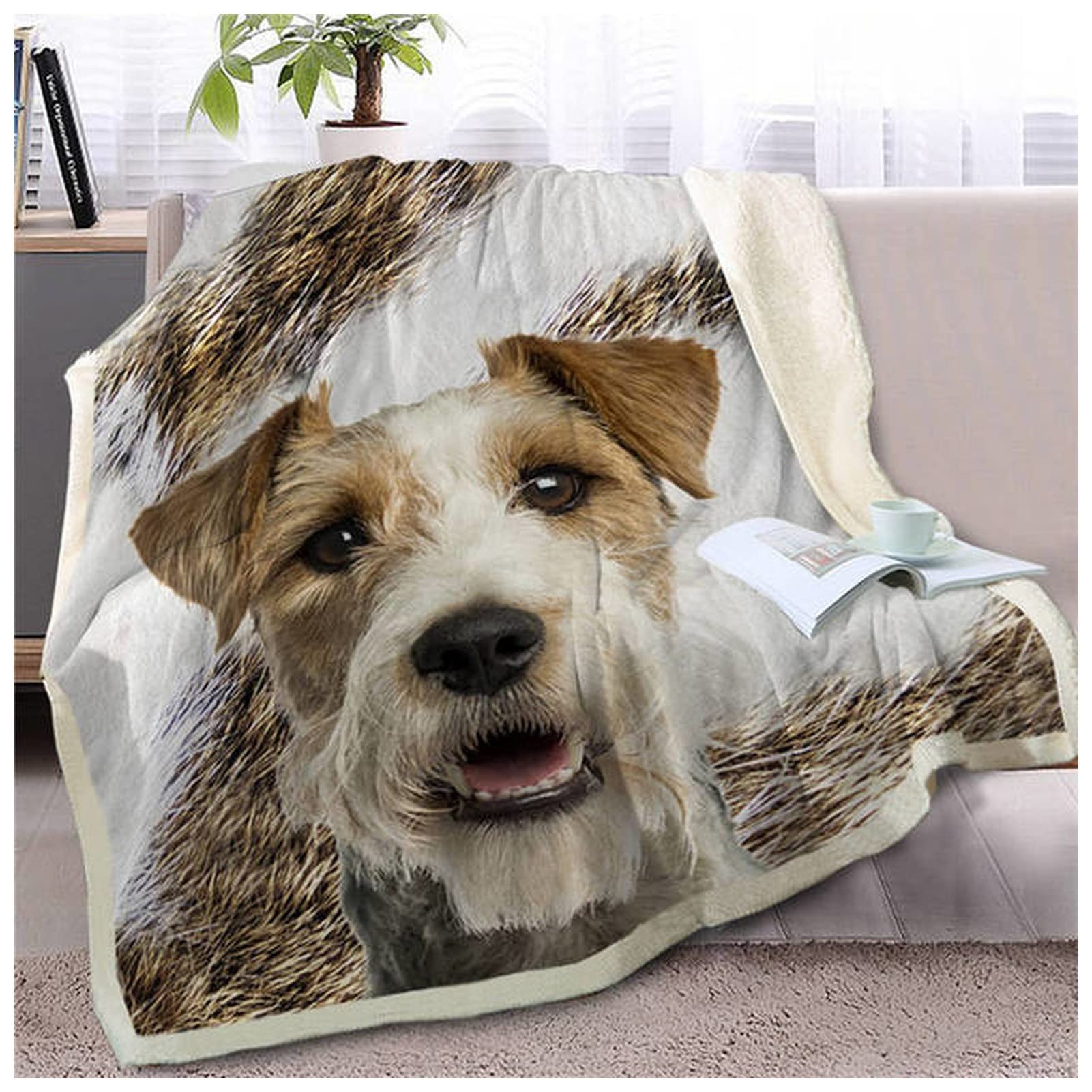French Bulldog Throw Blanket - Soft Dog Blanket for Bed & Picnic, 130x150cm