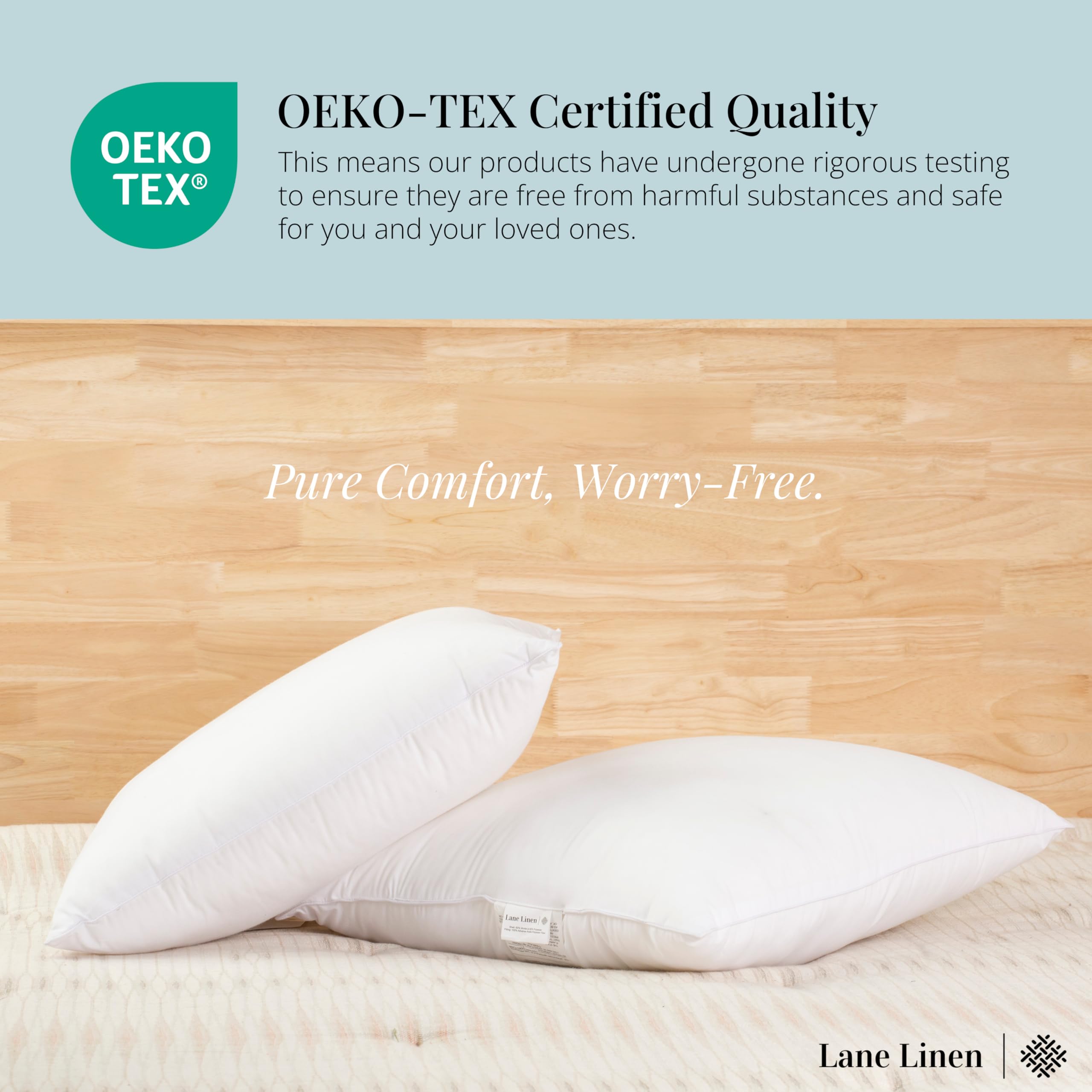 Premium 20x20 Down Alternative Pillow Inserts - Set of 2 White Square Decorative Pillows for Sofa, Bed & Living Room - Soft & Firm Support for Home Decor, Couch Throw Pillows, Guest Room Accents