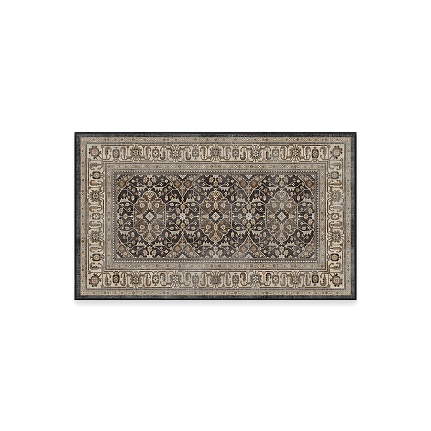 Ruggable Washable 2x3 Area Rug - Alessia Dark Wood Pattern | Premium Non-Slip Rug for Living Room, Bedroom, Kitchen, Office & Classroom | Perfect for High-Traffic Areas & Pet-Friendly Homes