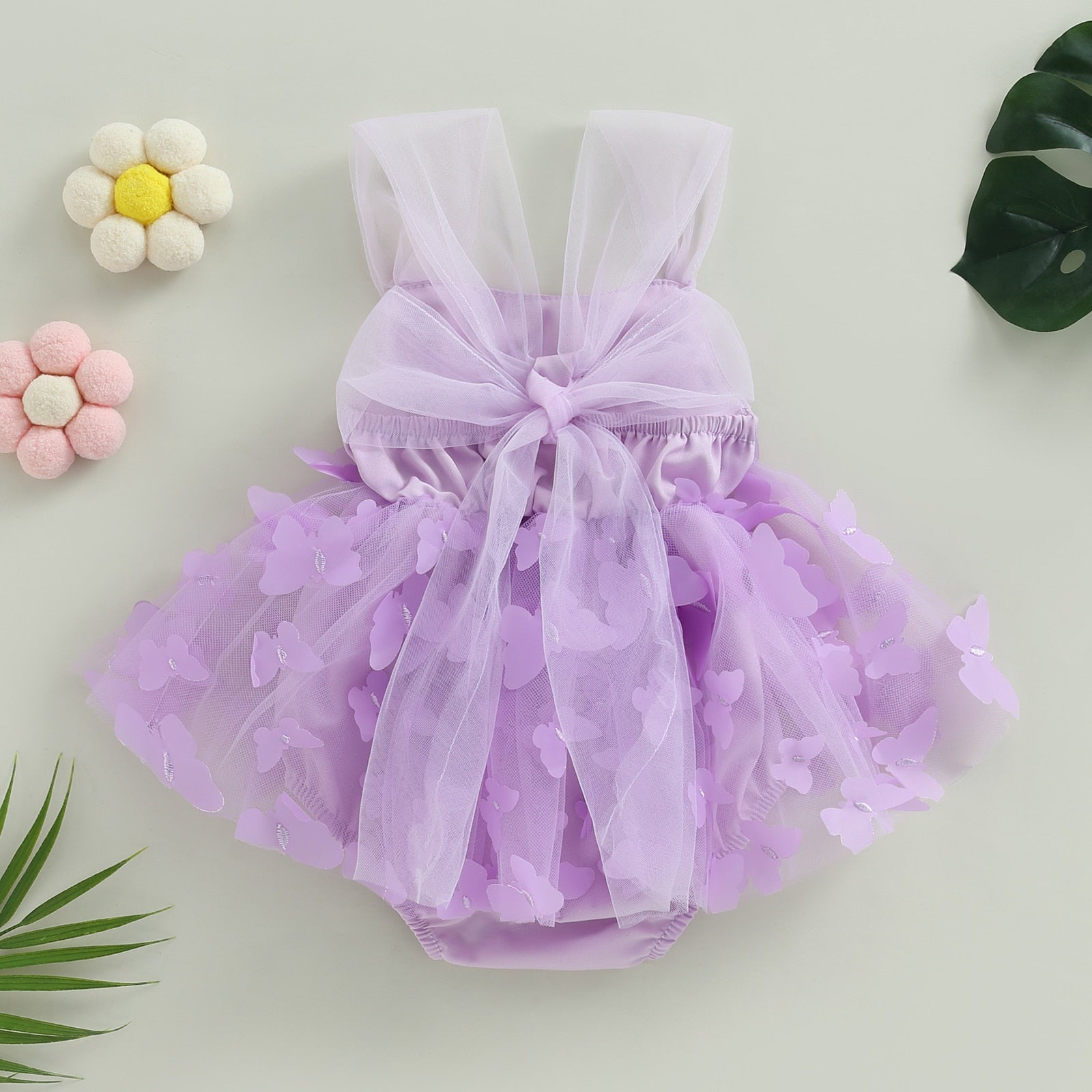 Butterfly Tulle Romper for Baby Girls - Soft & Breathable Outfit for Photoshoots, Parties & Special Occasions