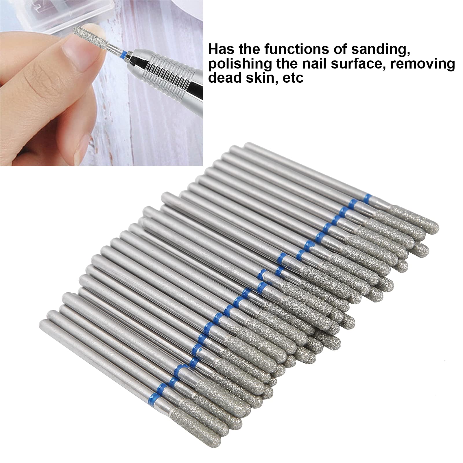 50PCS Professional Nail Drill Bits Set - Acrylic Gel Nail Cutter, Cuticle Polisher & Manicure Pedicure Tools Kit for Salon & Home Use | Perfect for Nail Art, Gel Removal & Nail Care