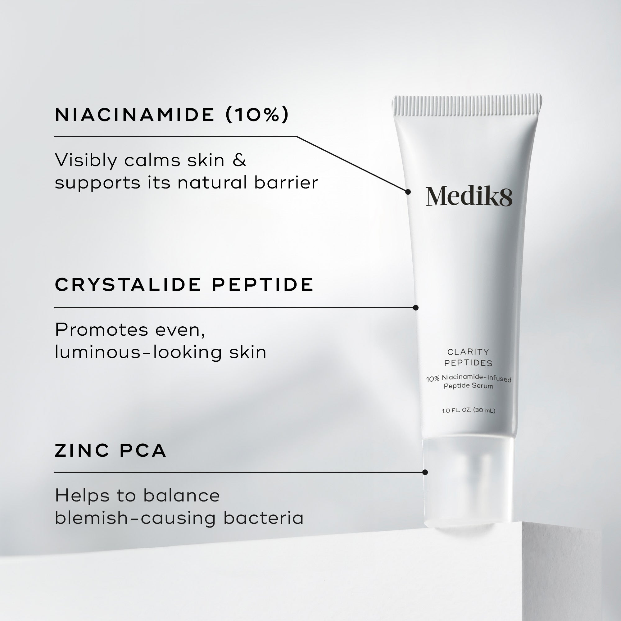 Clarity Peptides - Anti-Aging Serum for Face & Neck | Reduce Wrinkles & Fine Lines | Hydrating & Firming Skincare | Perfect for Night Routine & Daily Use