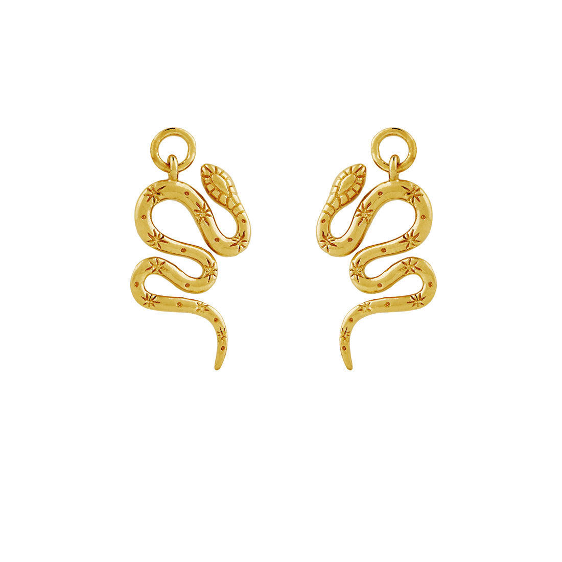 Mystic Serpent Gold Ear Charms for Women - 14K Gold Plated Hoop Earrings with Snake Design - Perfect for Boho, Festival, and Everyday Wear