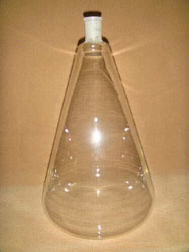 10L (10000ML) Glass Erlenmeyer Flask with 24/40 Joint - Premium Lab Glassware for Chemistry Experiments & Scientific Research