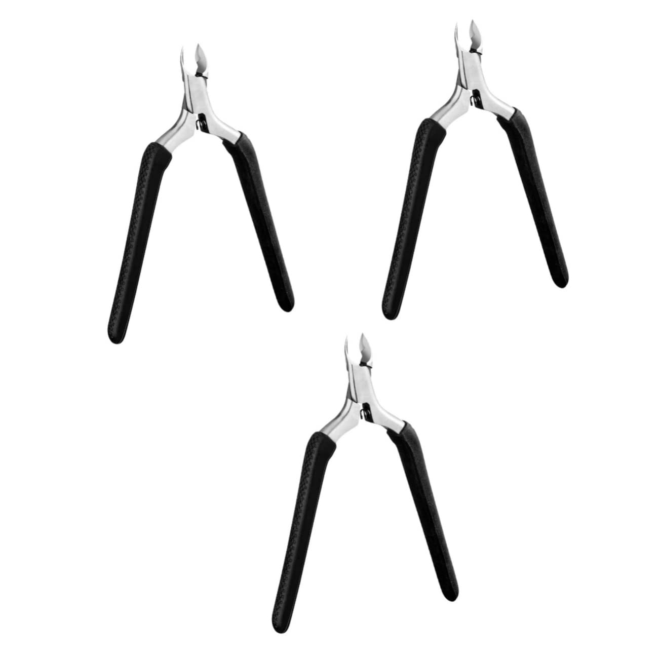 PLAFOPE Professional 3-Piece Stainless Steel Cuticle Trimmer Set - Dead Skin Remover, Nail Clippers & Scissors for Pedicure & Manicure | Durable Grooming Tools for Home & Salon Use