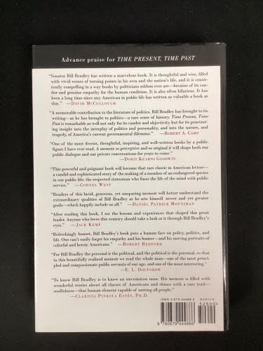 Bill Bradley Signed Book 'Time Present Time Past' - Autographed by NJ Senator with JSA COA - MLB Memorabilia | Perfect for Collectors, Sports Fans & Political History Enthusiasts