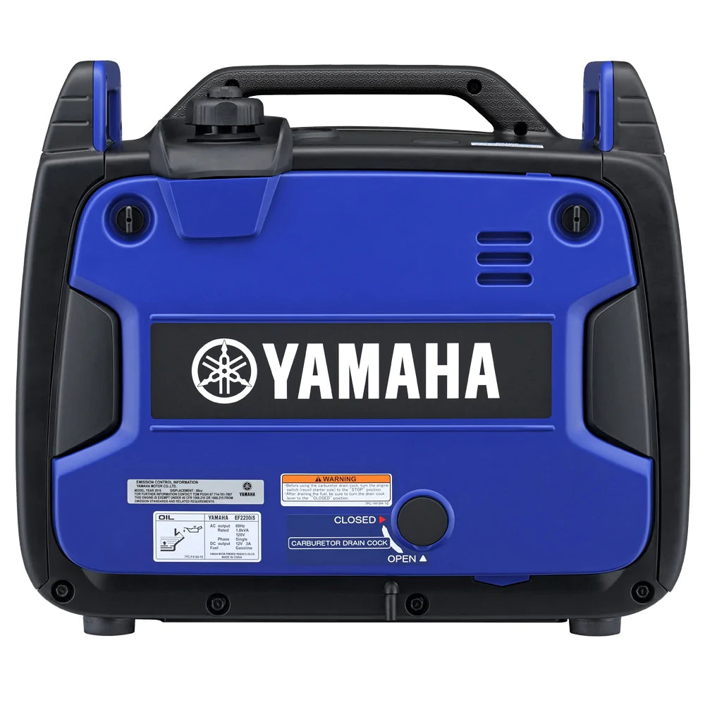 Yamaha EF2200IS 2200W Portable Inverter Generator with CO Sensor - Quiet, Reliable Power for Camping, RV Trips & Emergency Backup