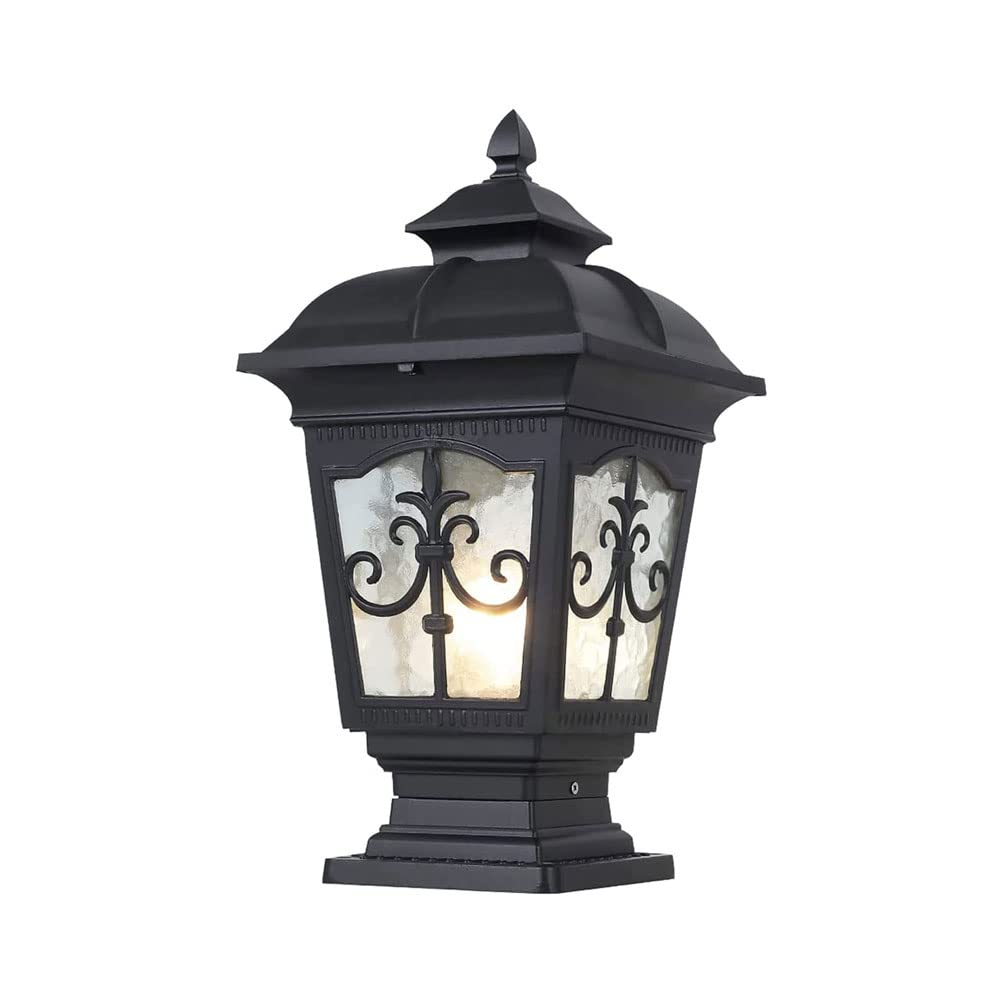 Modern Outdoor Pillar Lights - E26 Aluminum Column Post Lights with Seeded Glass, Waterproof Exterior Lighting for House, Garden, Backyard & Patio | Durable Landscape Lighting for Pathways, Driveways & Outdoor Decor