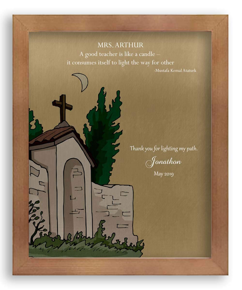 Personalized Teacher Appreciation Gift - Inspirational Mustafa Kemal Ataturk Quote Print (8x10 Unframed) | Perfect for Bosses, Mentors, Church Leaders & Farewells | Office Decor, Home Wall Art, Retirement Gift Idea