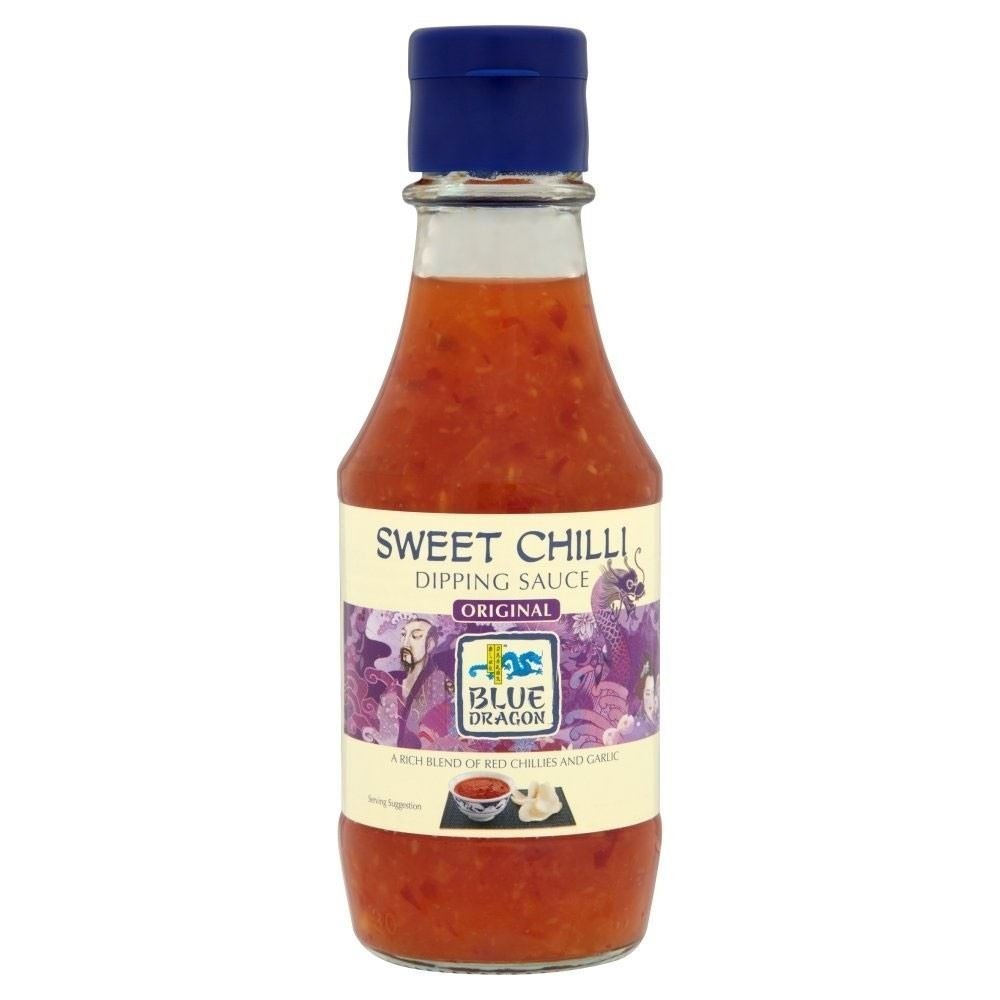 Blue Dragon Hot Sweet Chili Dipping Sauce 190ml (Pack of 6) | Spicy Thai-Inspired Condiment for Spring Rolls, Dumplings & Wings | Gluten-Free Vegan Sauce for Asian Cuisine