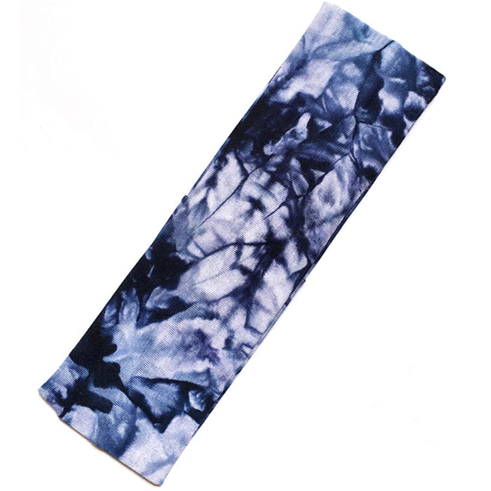 AkoMatial Women's Tie Dye Non-Slip Yoga Headband - Elastic Sweatband for Running, Workouts & Fitness - Breathable Hairband for Women (Purple) - Perfect for Yoga, Gym, Jogging & Active Lifestyles