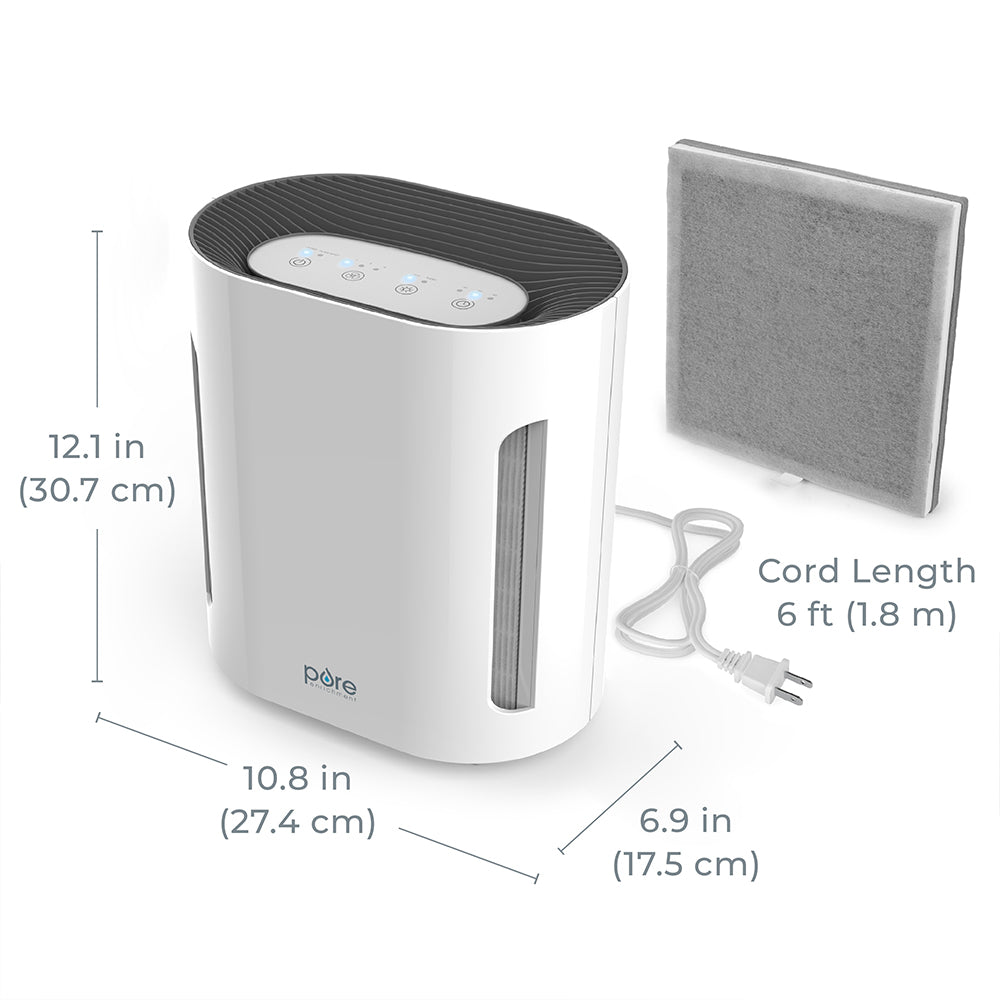 PureZone™ True HEPA Air Purifier for Home - 99.97% Dust, Pollen, Pet Dander Removal - Quiet Air Cleaner for Bedroom, Living Room & Office - Ideal for Allergies & Asthma Relief