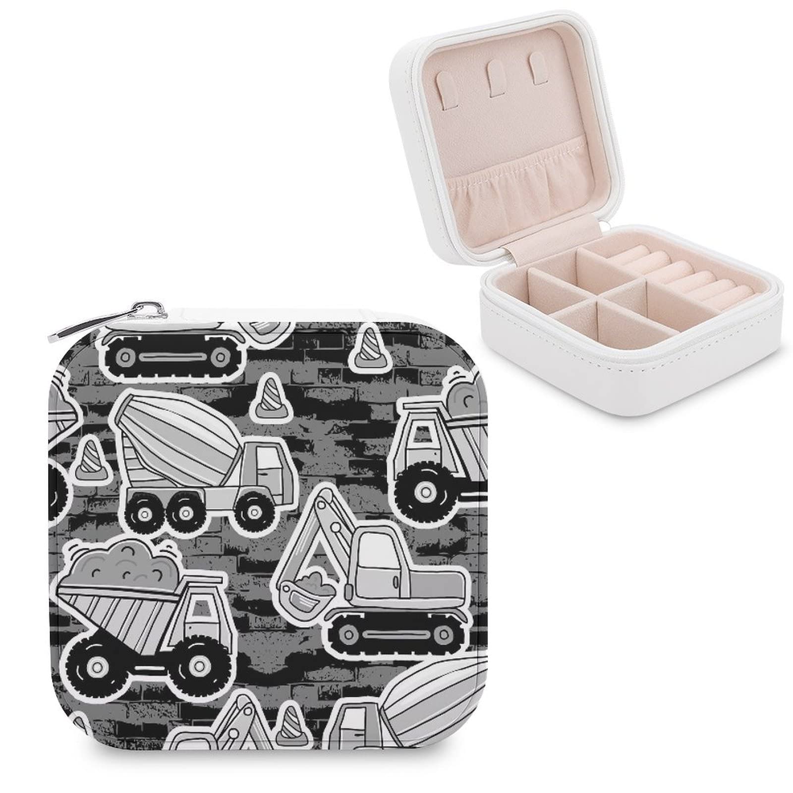 Women's PU Leather Jewelry Box - Small Travel Jewelry Organizer Case for Rings, Earrings, Necklaces & Bracelets | Portable Jewelry Storage Display for Home, Office & Travel