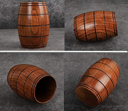 Handmade Wooden Coffee Mug with Handle - Natural Wood Tea Cup for Beer, Coffee, Milk - Perfect for Camping, Picnics & Rustic Home Decor