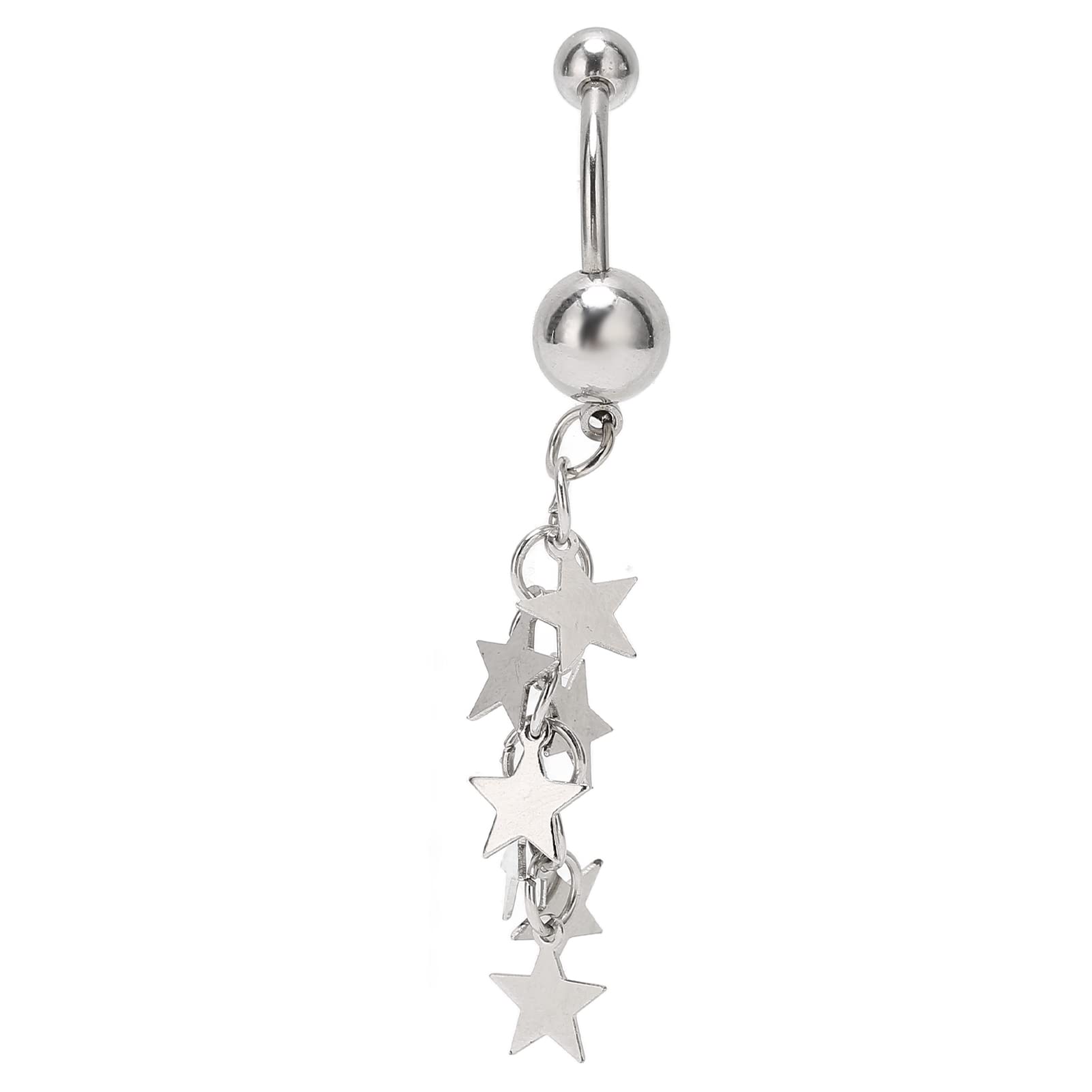 Exquisite Alloy Navel Piercing Bar - Belly Button Ring for Women, Hypoallergenic Body Jewelry - Perfect for Parties, Beach & Everyday Wear