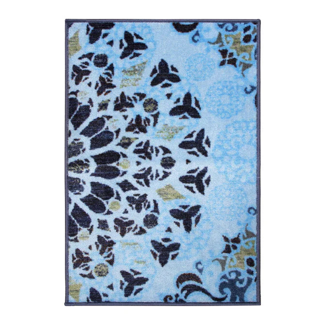 Thalia Damask Medallion Non-Slip Washable Indoor Area Rug - Soft Living Room Carpet, Bedroom Runner, Home Decor for Cozy Spaces