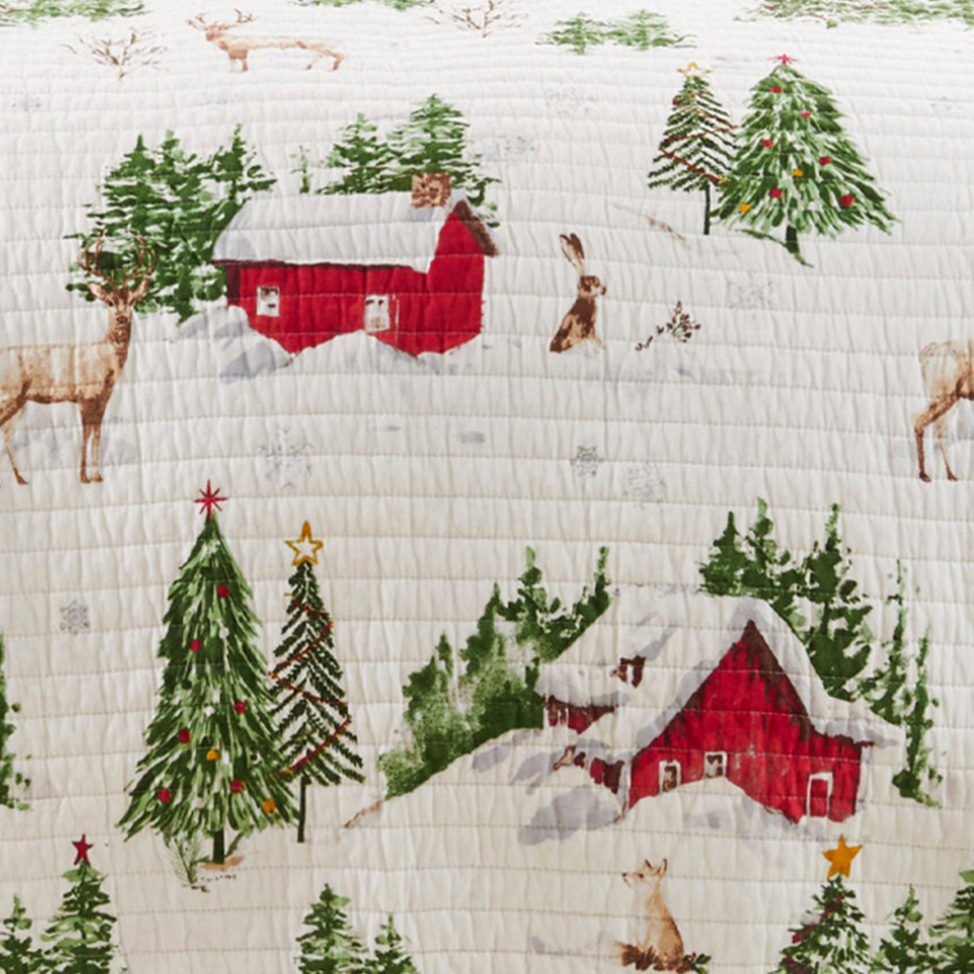 Tatum Pines Quilt Set - Queen Size Bedding, Soft Microfiber Comforter with Pillow Shams, Modern Farmhouse Style - Perfect for Cozy Bedrooms, Guest Rooms & Vacation Homes