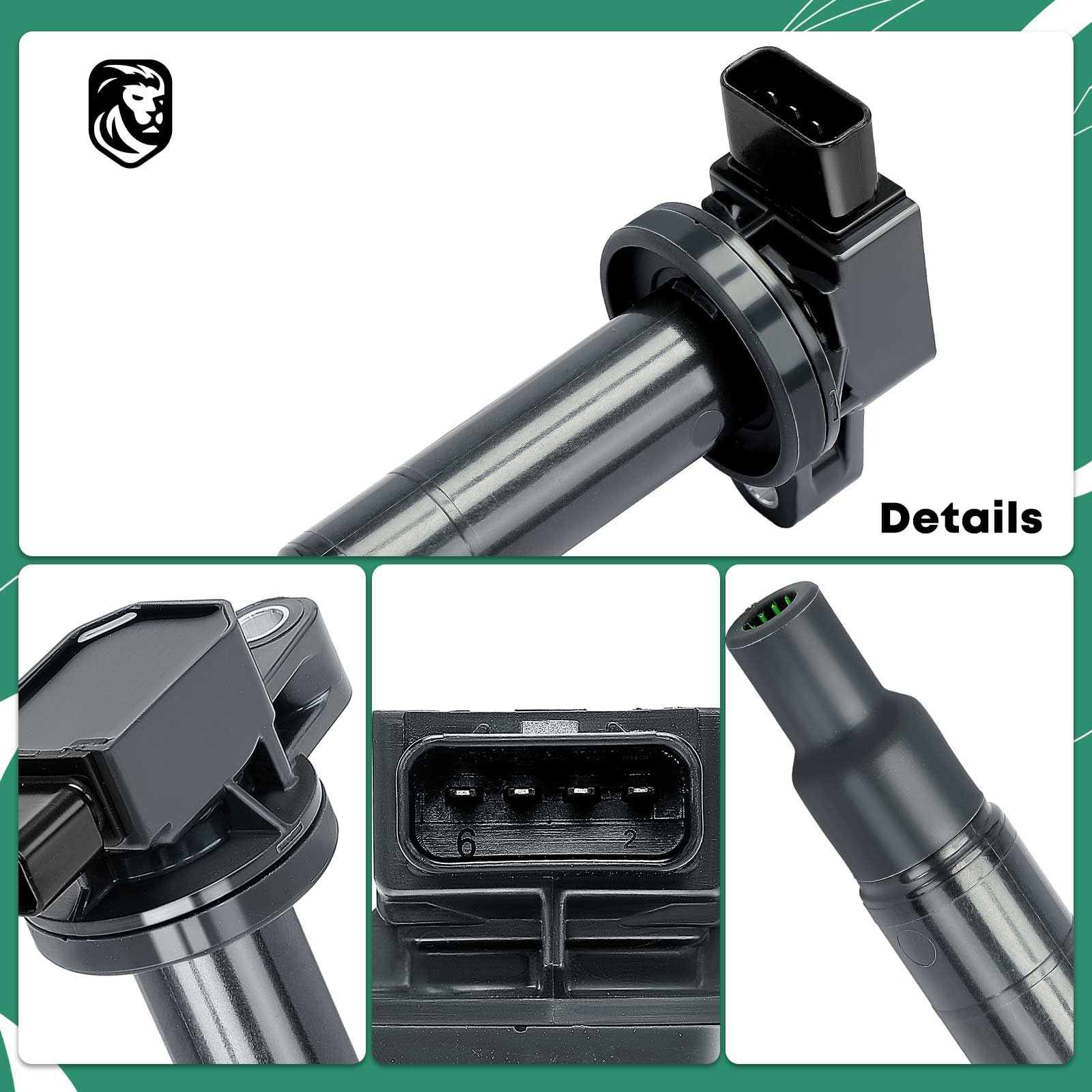 YHTAUTO Set of 4 Ignition Coil Packs - Compatible with Scion XA XB 2004-2006, Toyota Echo 2000-2005, Yaris 2004-2018, Prius 2001-2009, Prius C 2012-2019 I4 1.5L 1.3L - Replaces 6731306 - Perfect for Engine Performance & Smooth Acceleration