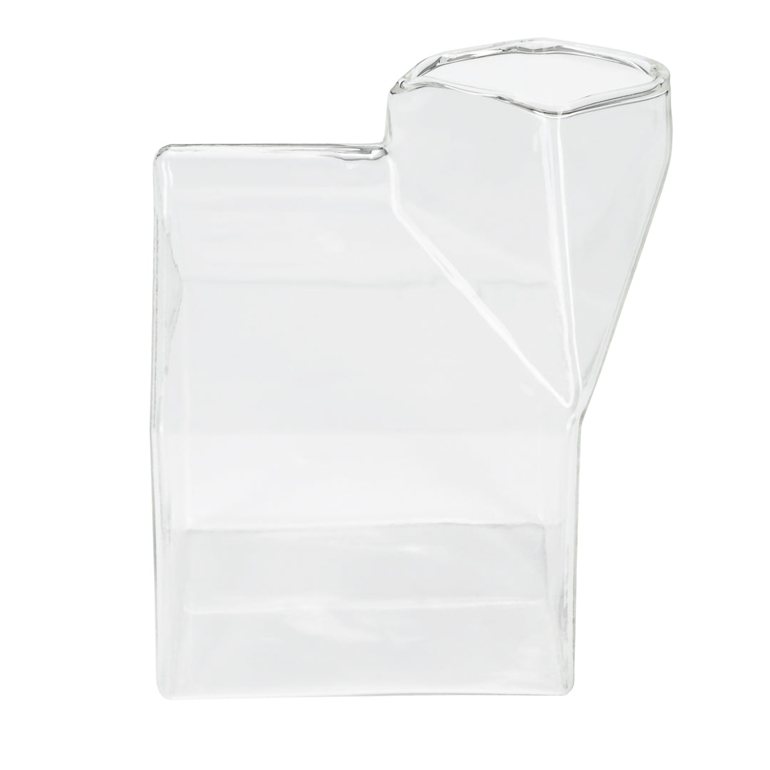 12 oz Clear Glass Milk Bottle with Lid - 3.25
