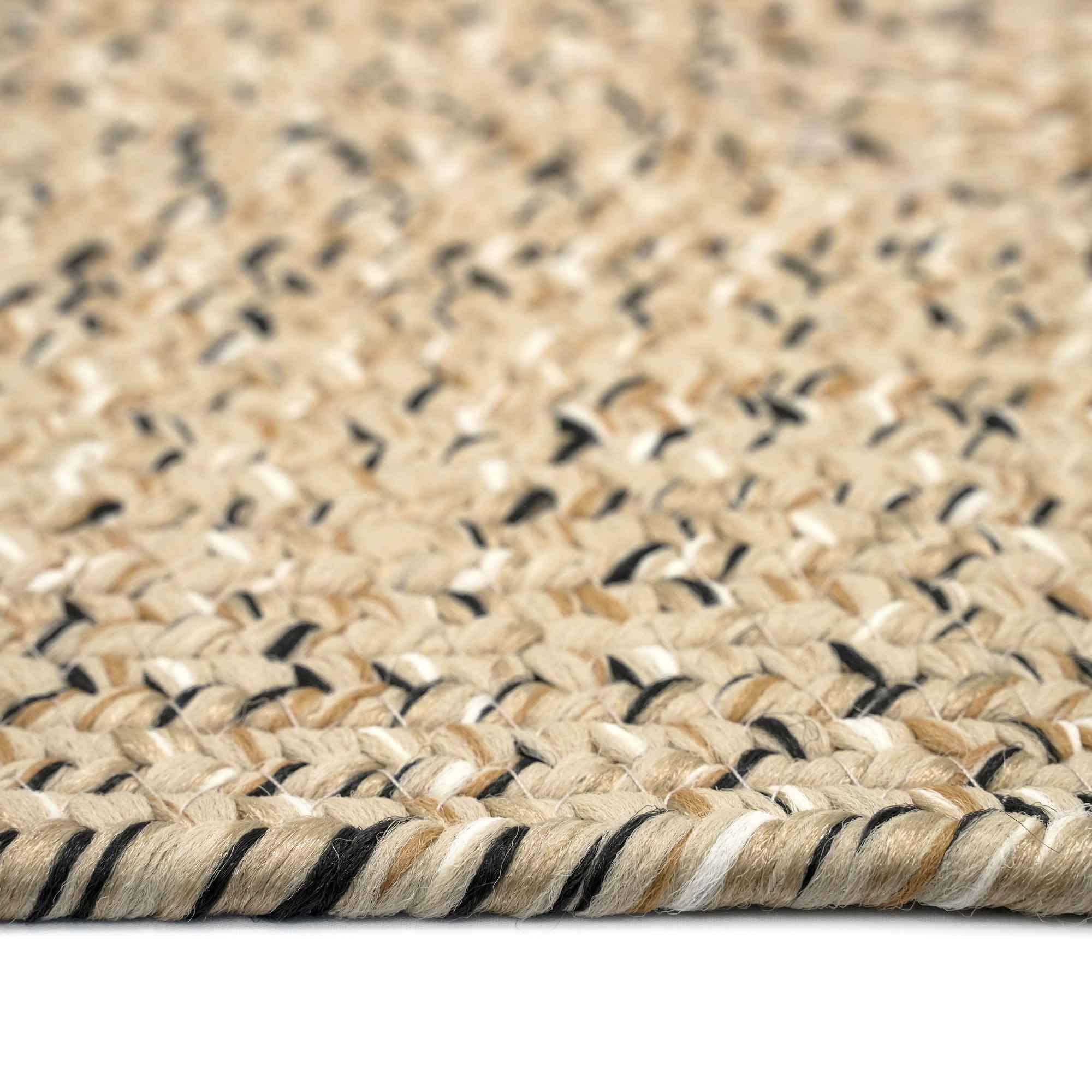 Capel Rugs Sea Pottery Rectangle Braided Area Rug 2x3 Feet - Coastal Woven Jute Rug for Living Room, Bedroom & Beach House Decor - Sandy Beach Design