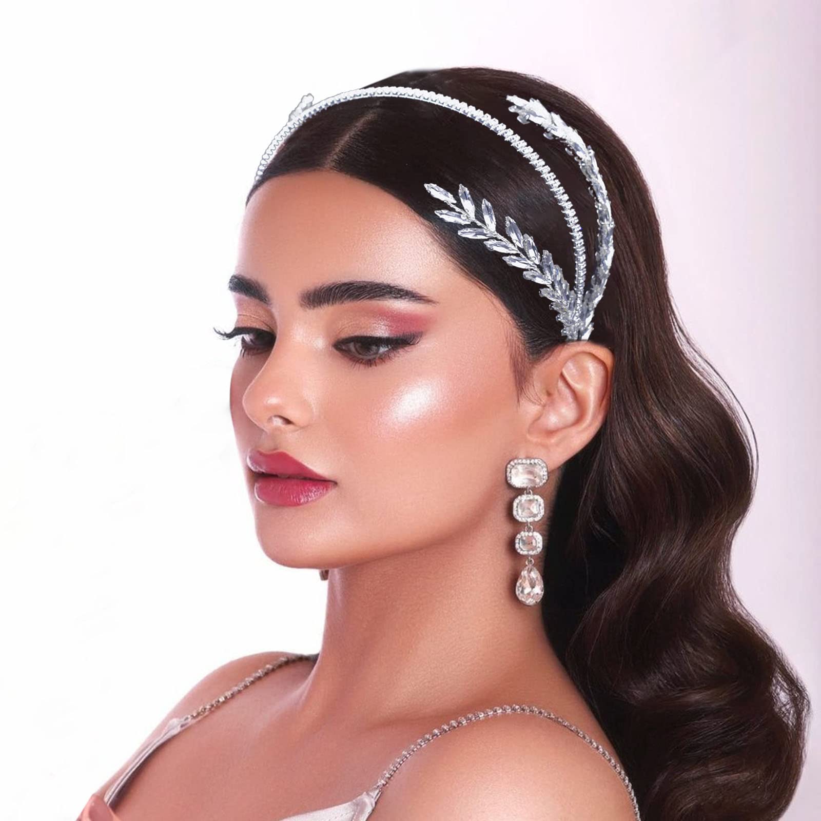 Sparkling Rhinestone Bridal Headband - Elegant Silver Wedding Hair Accessories for Bride | Perfect for Bridal Shower, Wedding Ceremony & Formal Events