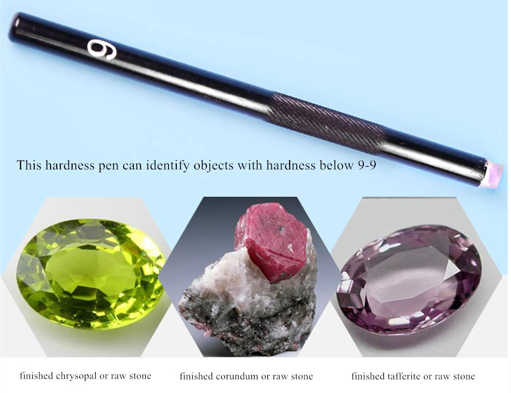 Mohs Hardness Test Kit - 5 Pack Mineral Identification Tools for Gemstones, Jade & Jewelry (Hardness 5-9) | Professional Scratch Tester for Geology, Mining & Industrial Use | Perfect for Jewelers, Collectors & Students