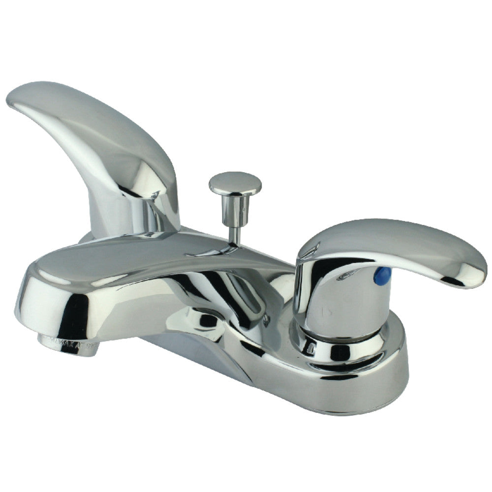 Kingston Brass KB6251 4-Inch Centerset Bathroom Faucet - Chrome Finish, Single Handle, Ideal for Bathroom Sink and Vanity Installation