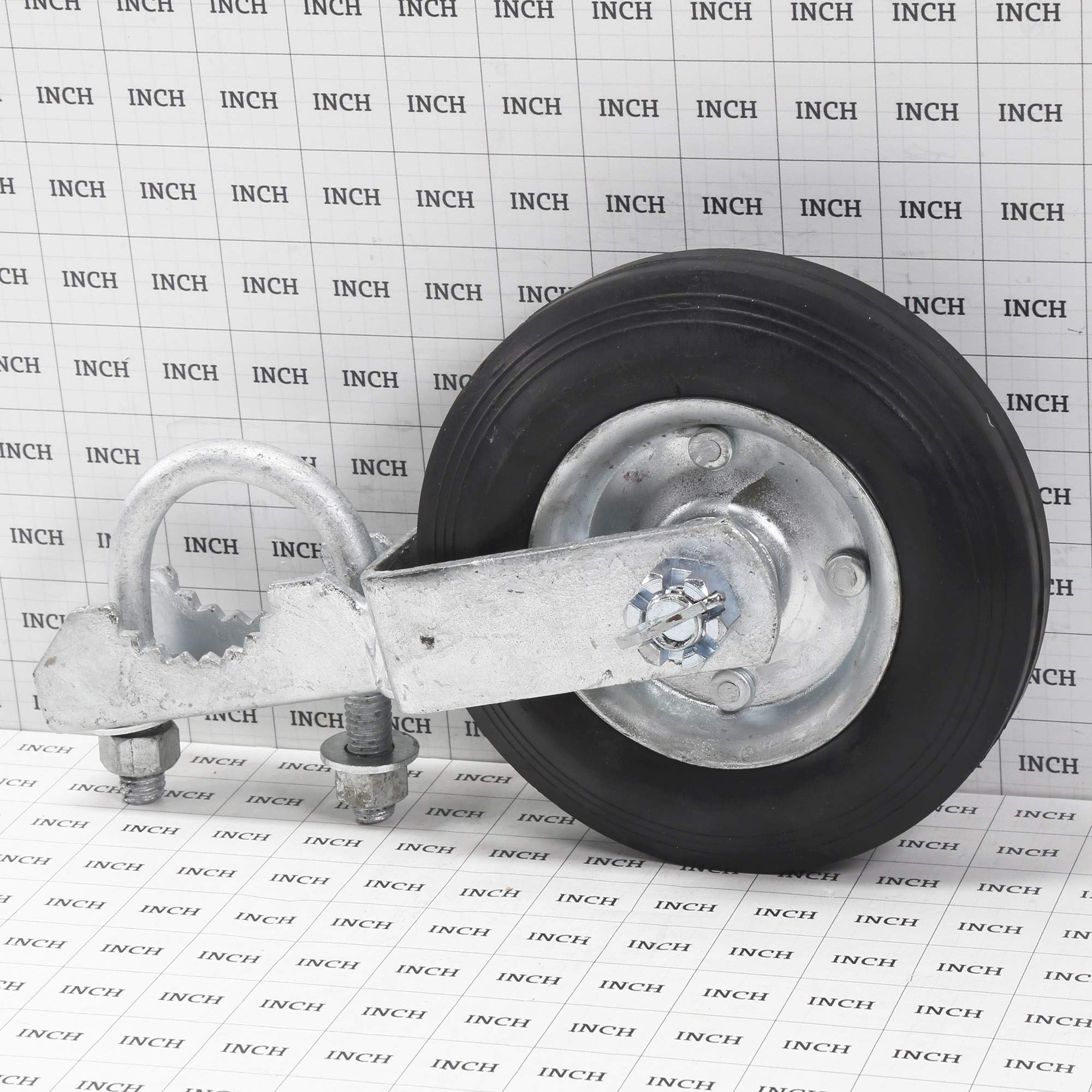 Heavy Duty Gate Helper Wheel for Chain Link Fence Swing Gate - Smooth Rolling Support for Easy Opening & Closing - Perfect for Driveway, Backyard, and Farm Fence Gates