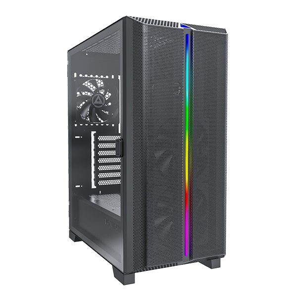 Montech Sky One Lite MESH TG ATX Mid Tower PC Case - ARGB Front Panel, 3 Pre-Installed 120mm Fans, USB Type-C Port | High Airflow Gaming Computer Case for Home & Office Builds