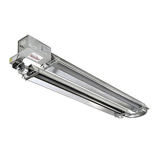 SunStar 45,000 BTU Natural Gas Infrared Heater - Compact U-Tube Design for Indoor/Outdoor Use - Perfect for Patios, Garages, and Workshops
