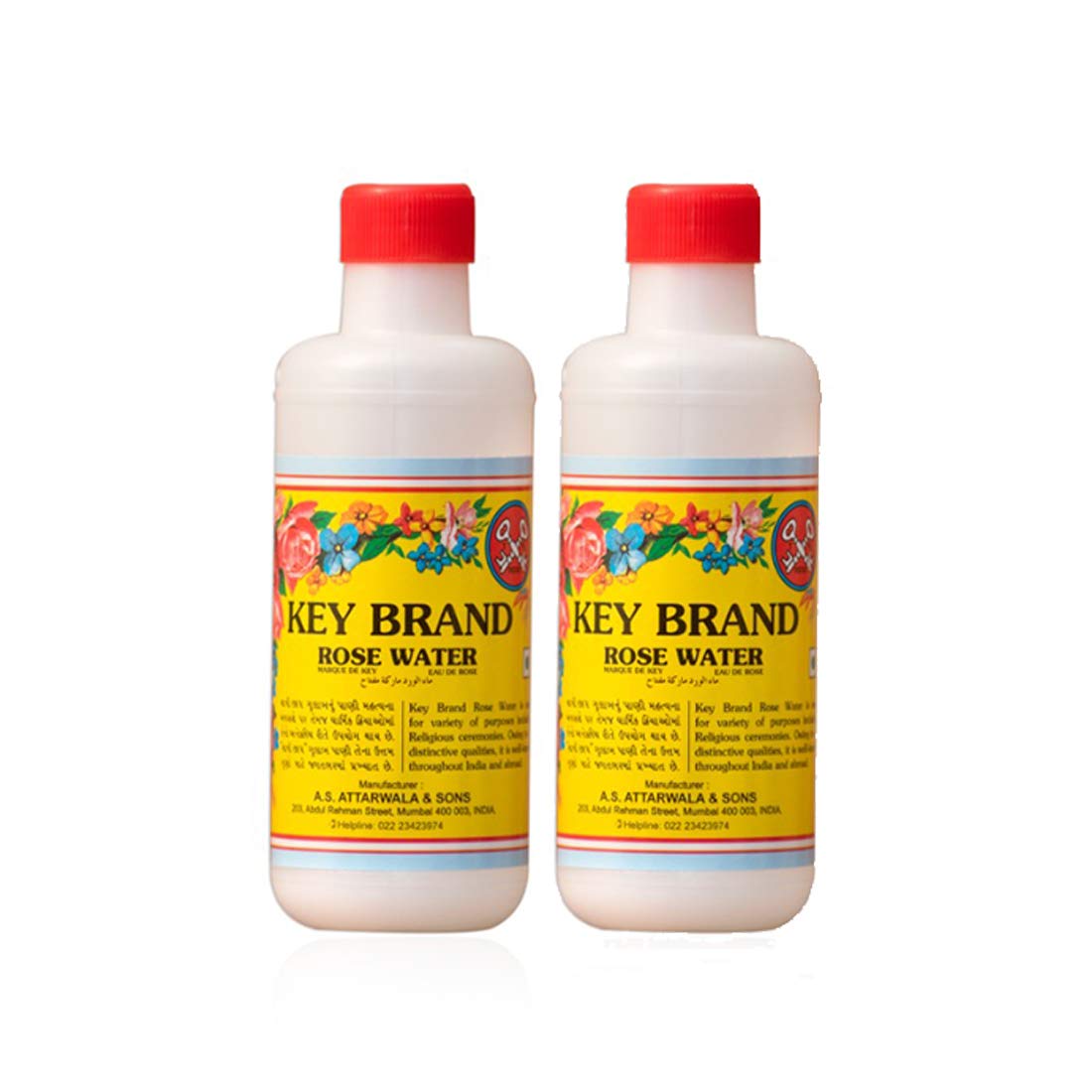 Keybrand Rose Water (Pack of 2, 200ML) - Hydrating Facial Toner for Dry & Sensitive Skin | Natural Skincare for Glowing Complexion | Perfect for Daily Use & After Sun Care