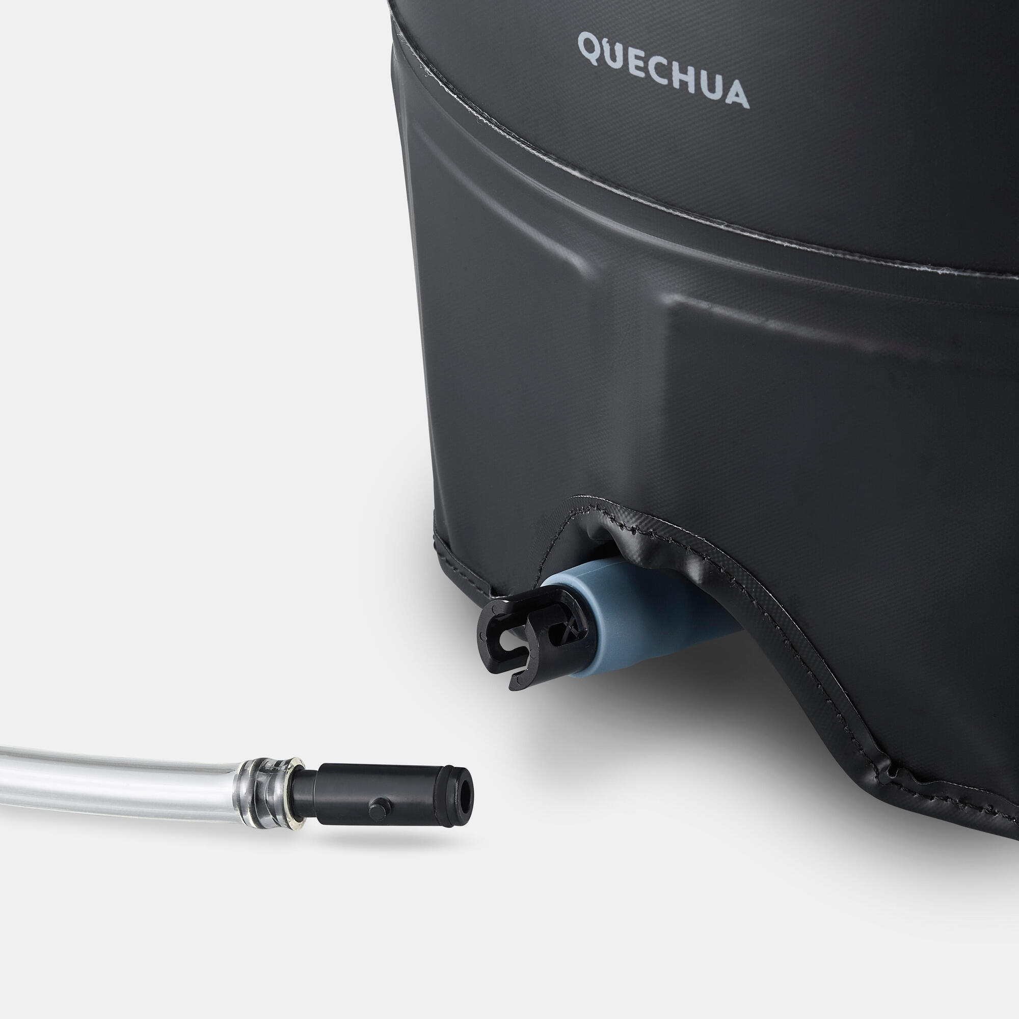 Quechua 10L Solar Pressure Camping Shower - Portable Outdoor Shower for Hiking, Backpacking & RV Trips - Perfect for Camping, Beach & Emergency Use