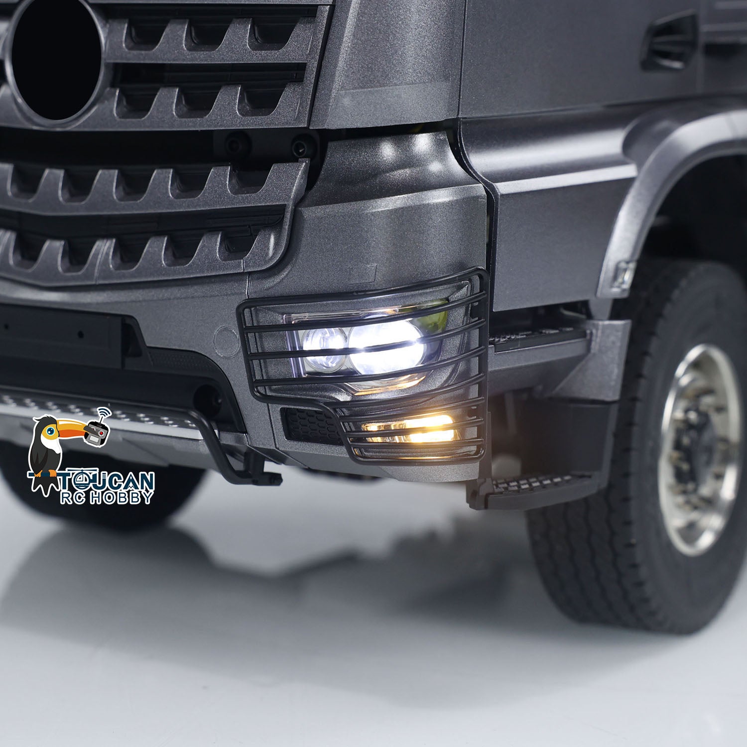 1/14 Scale 6x6 TOUCAN Hydraulic RC Dump Truck - Metal Construction, Radio Controlled Tipper Car with Differential Lock, LED Lights & Realistic Sound - Compatible with FlySky I6S Remote - Perfect for Construction Site Play, Off-Road Adventure & RC Hobby Enthusiasts