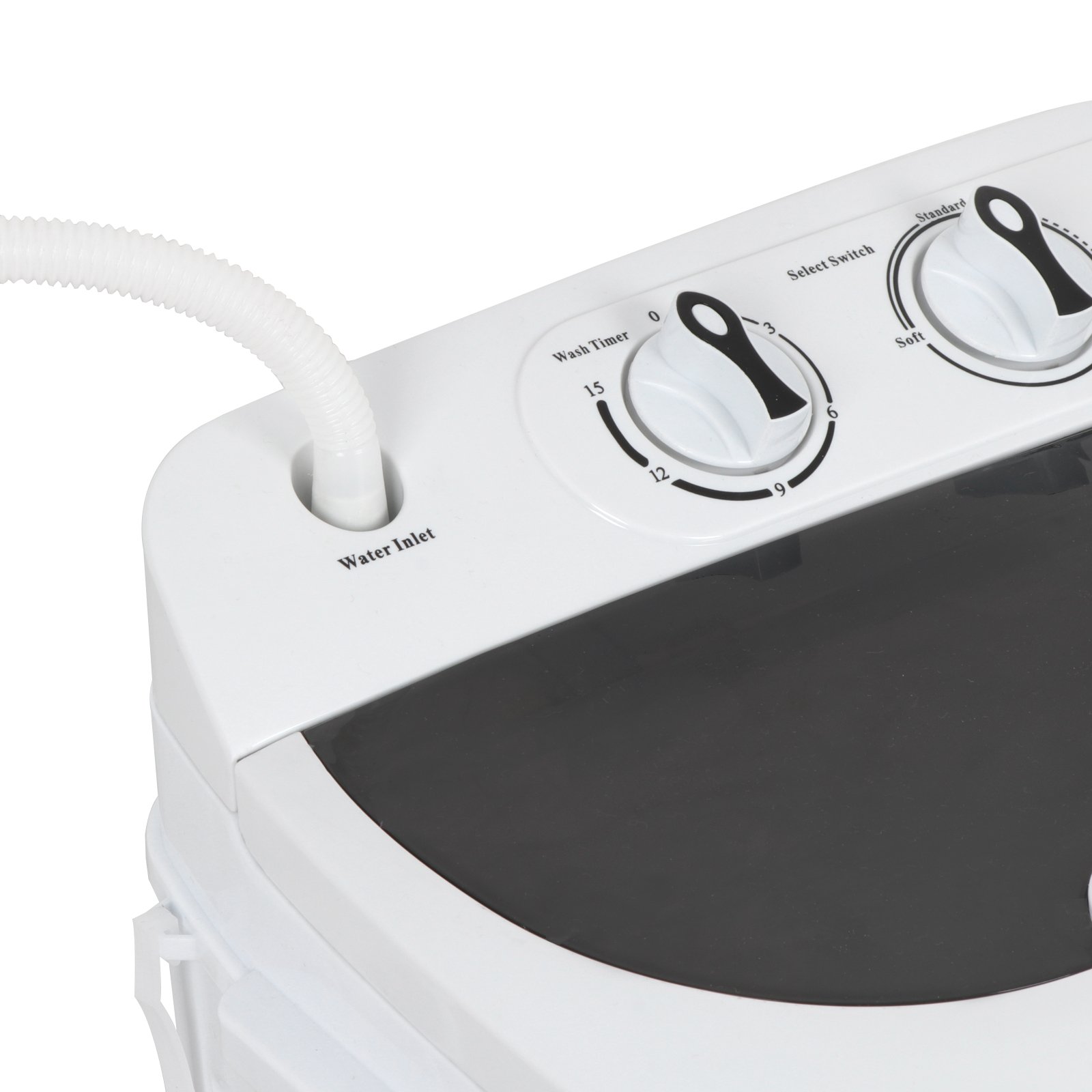 Portable 13lbs Mini Twin Tub Washing Machine with Dryer - Compact Washer & Spin Dryer Combo for Apartments, Dorms, RVs, Camping - Perfect for Small Spaces, Travel & Laundry Room Use