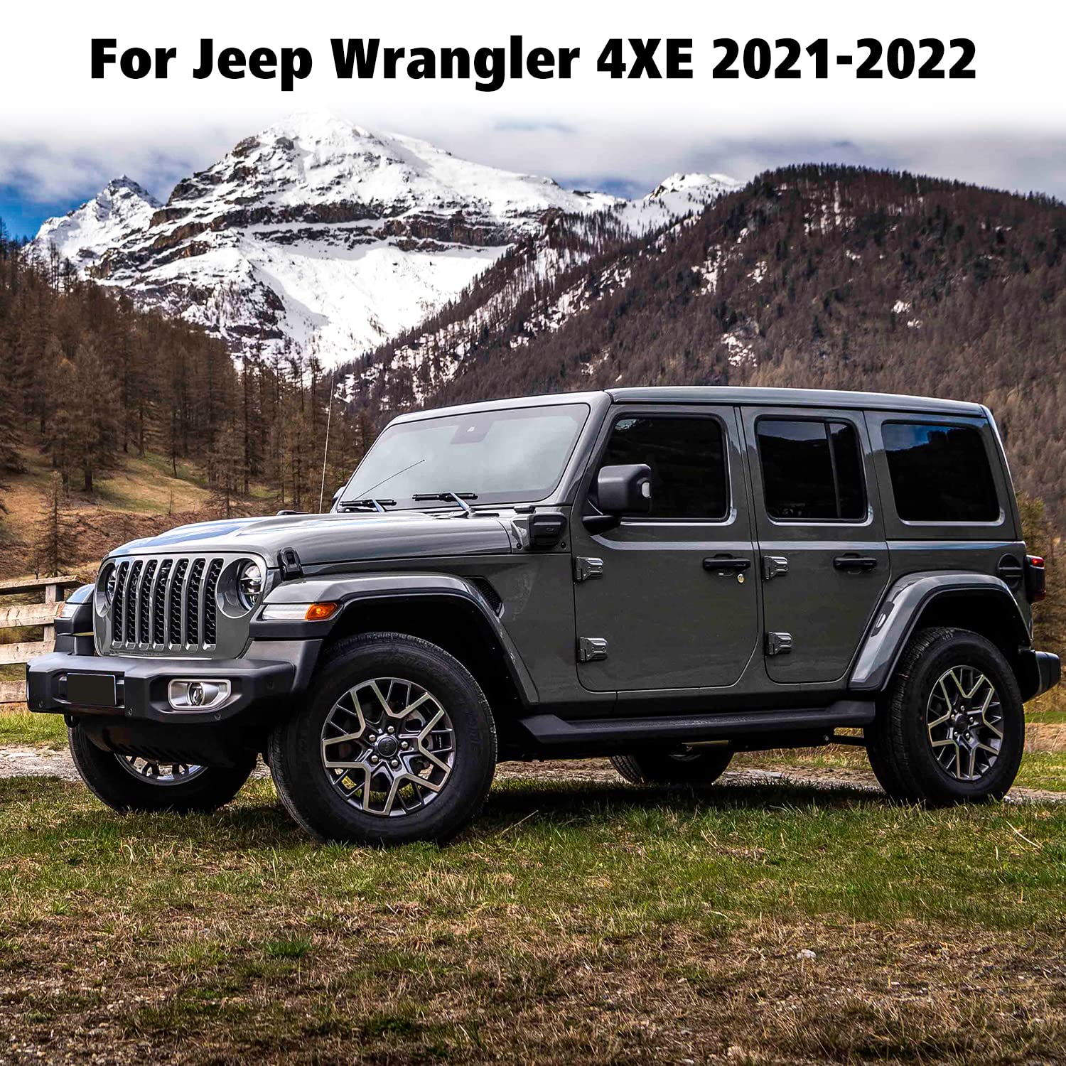Linskip Gas Door Cover for 2021-2024 Jeep Wrangler 4XE | Fuel Tank Cap Cover | Exterior Accessories (Orange) | Perfect for Off-Roading & Jeep Customization